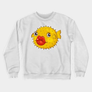 Fish Big Lips Funny Crewneck Sweatshirt